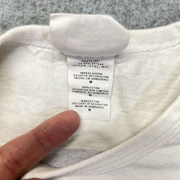 Champion Retro Graphic T-Shirt Men’s M White Multi-Color Long-Sleeve - Picture 8 of 11